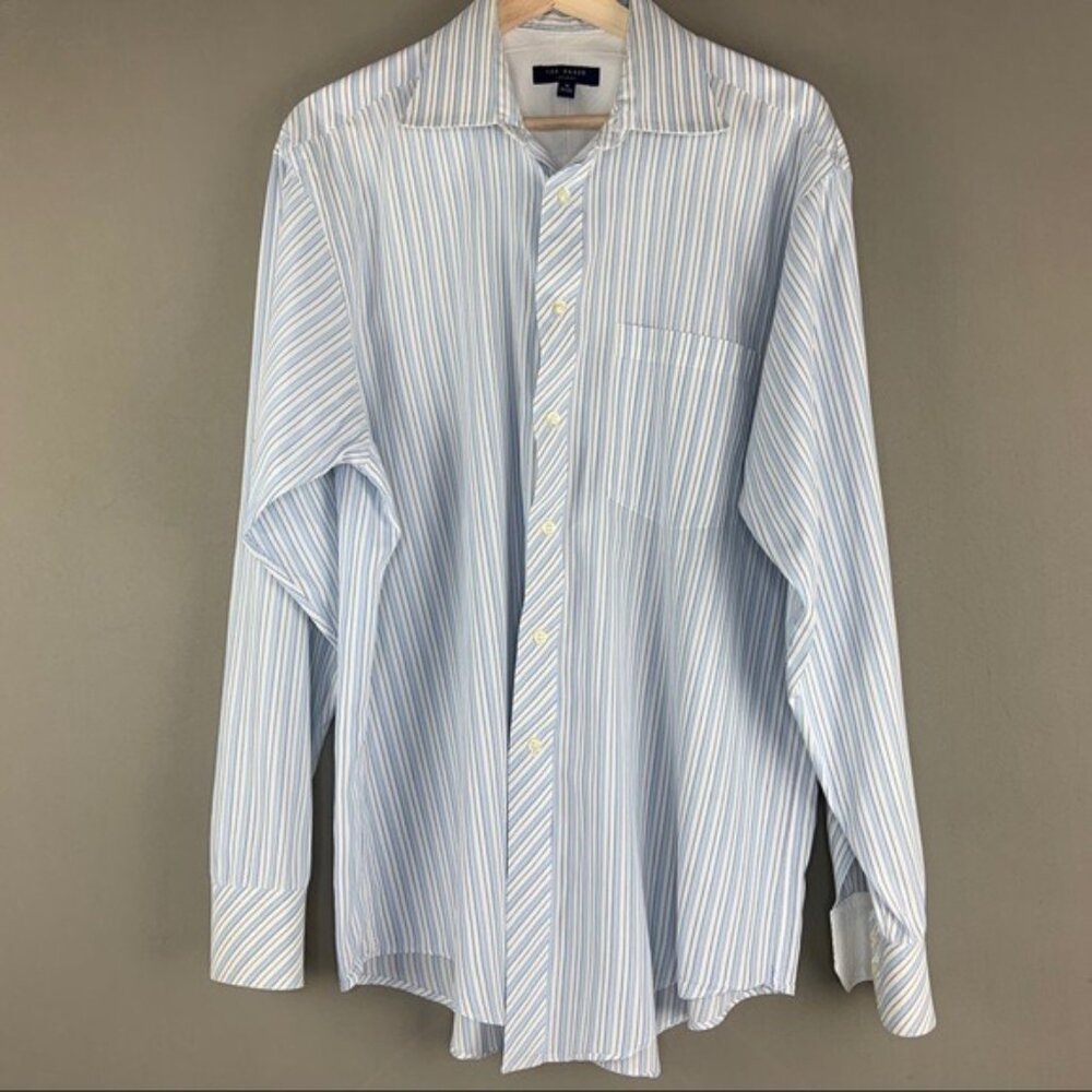 Ted Baker Striped Button Down Shirt Long Sleeve